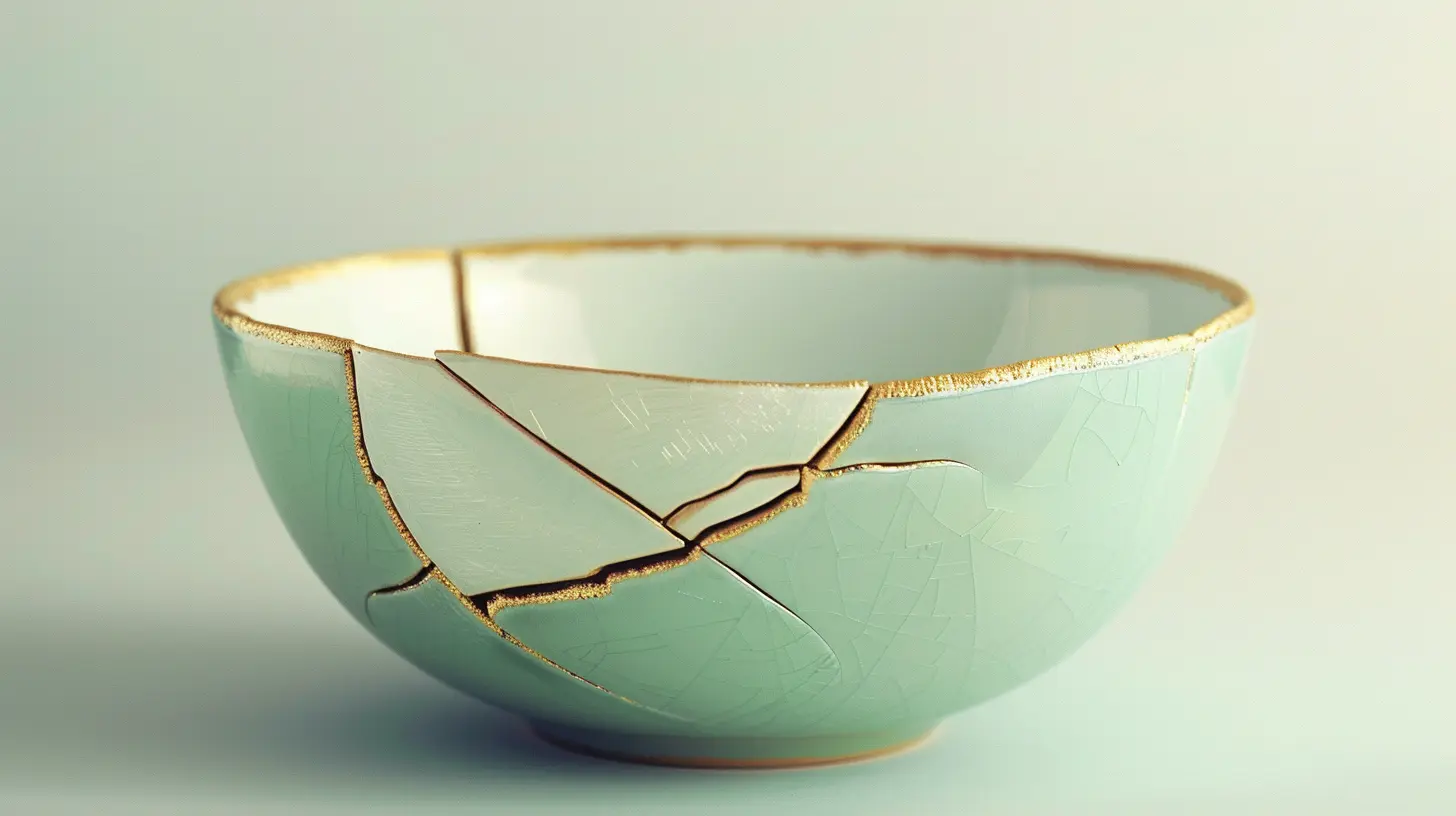 Kintsugi: Zerbrochene Keramik wird mit Gold repariert